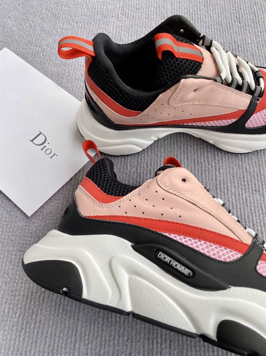 B22 Sneaker Black And Pink Technical Mesh And Calfskin - Cdo054