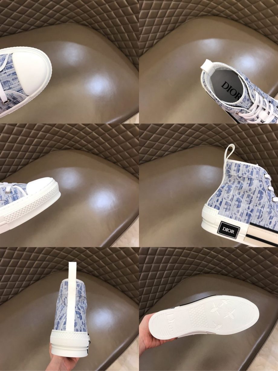 B23 High-Top Sneaker Blue Dior Oblique Kasuri Jacquard - Cdo062