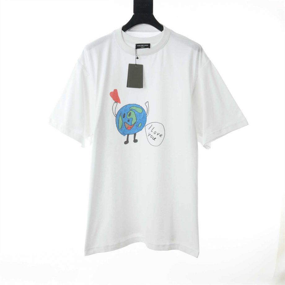 Balenciaga Earth-Print Layered T-Shirt - BB021