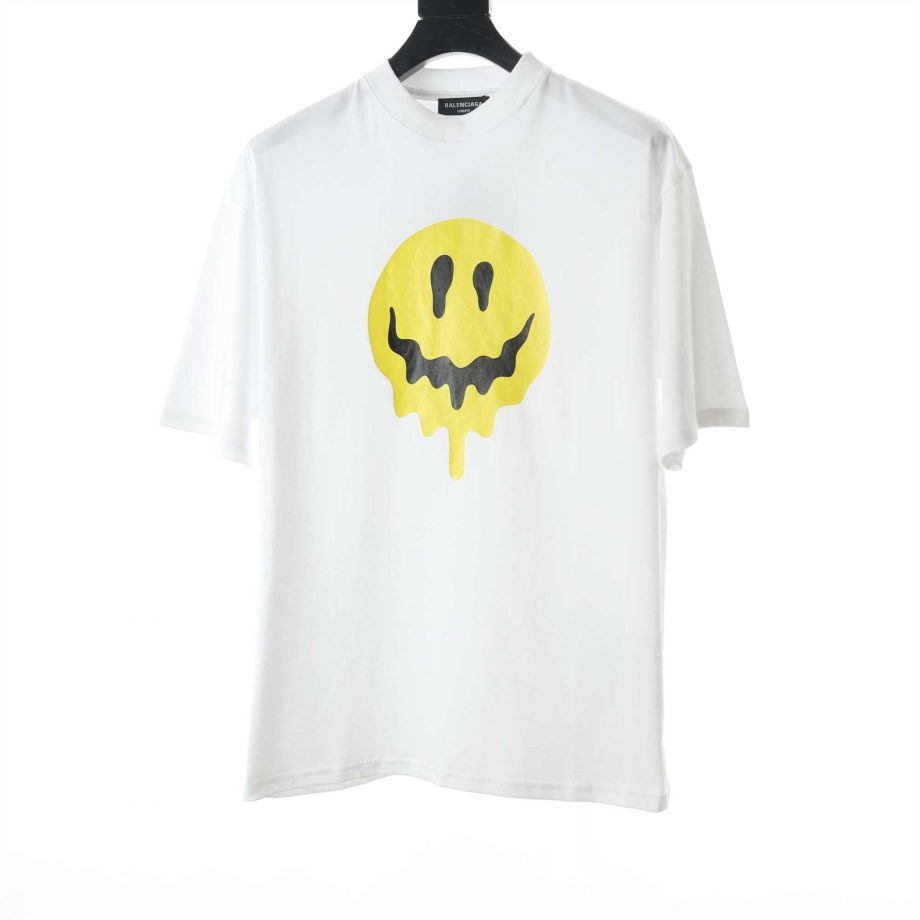 Balenciaga Smiley-Print Oversized T-shirt - BB005