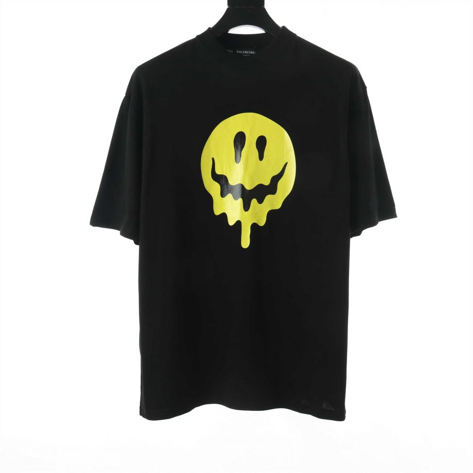 Balenciaga Smiley-Print Oversized T-shirt - BB006