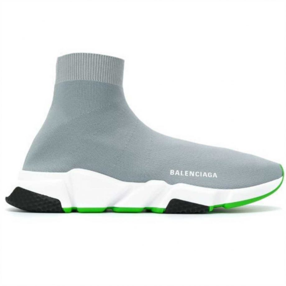 Balenciaga Speed Trainer Metallic Silver Neon - Bb126