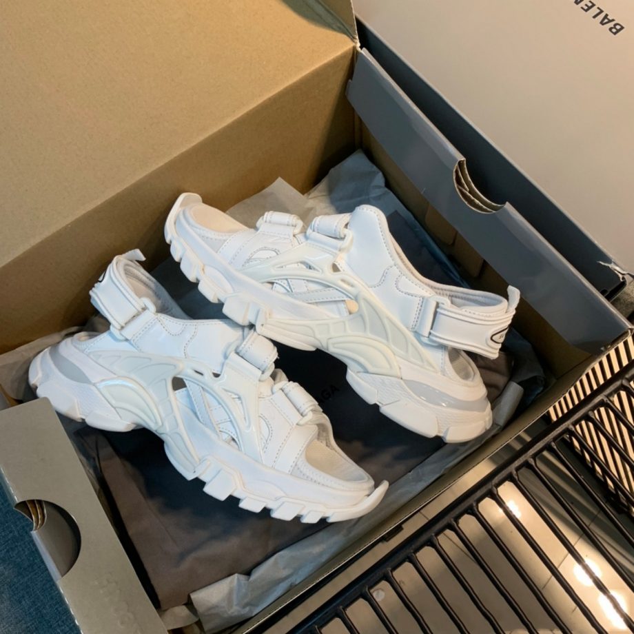 Balenciaga Track Sandals In White - BBG002