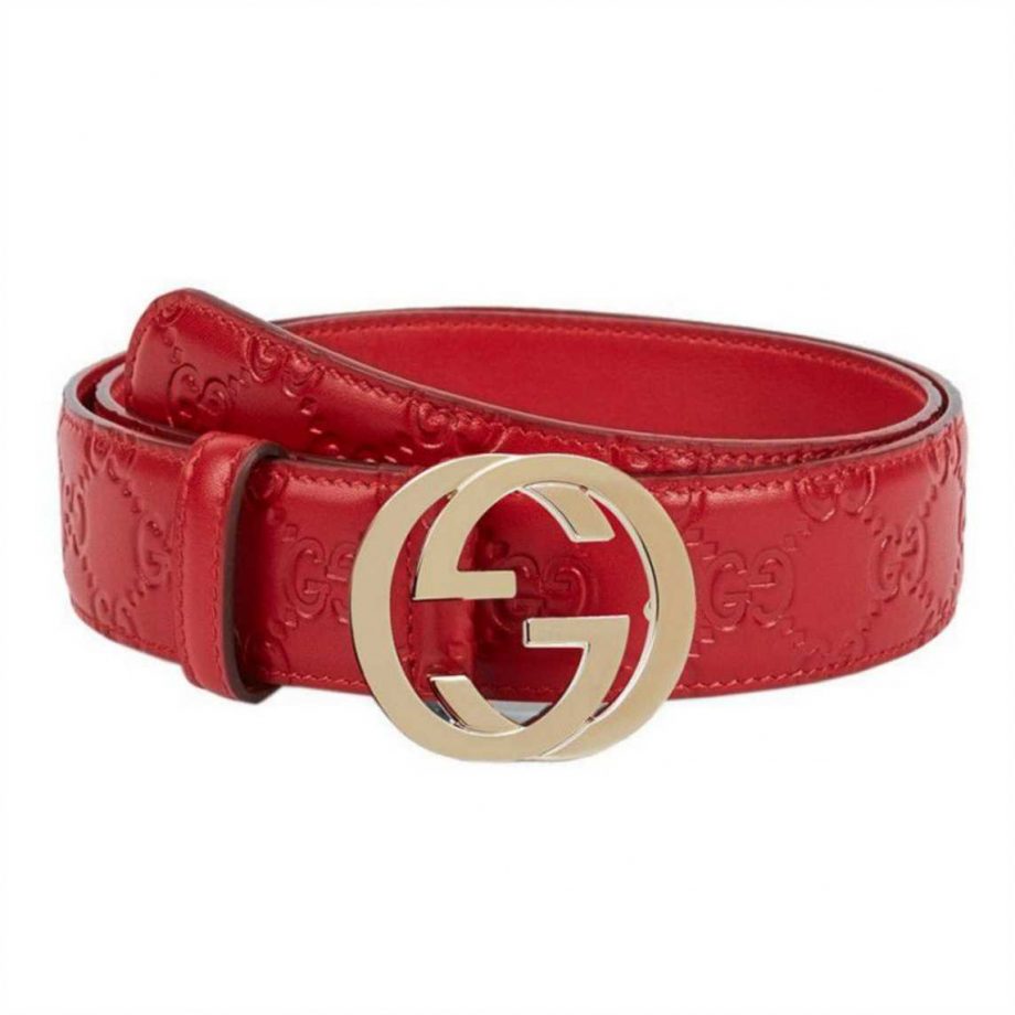 Gucci Interlocking G-Buckle Leather Belt - BG43