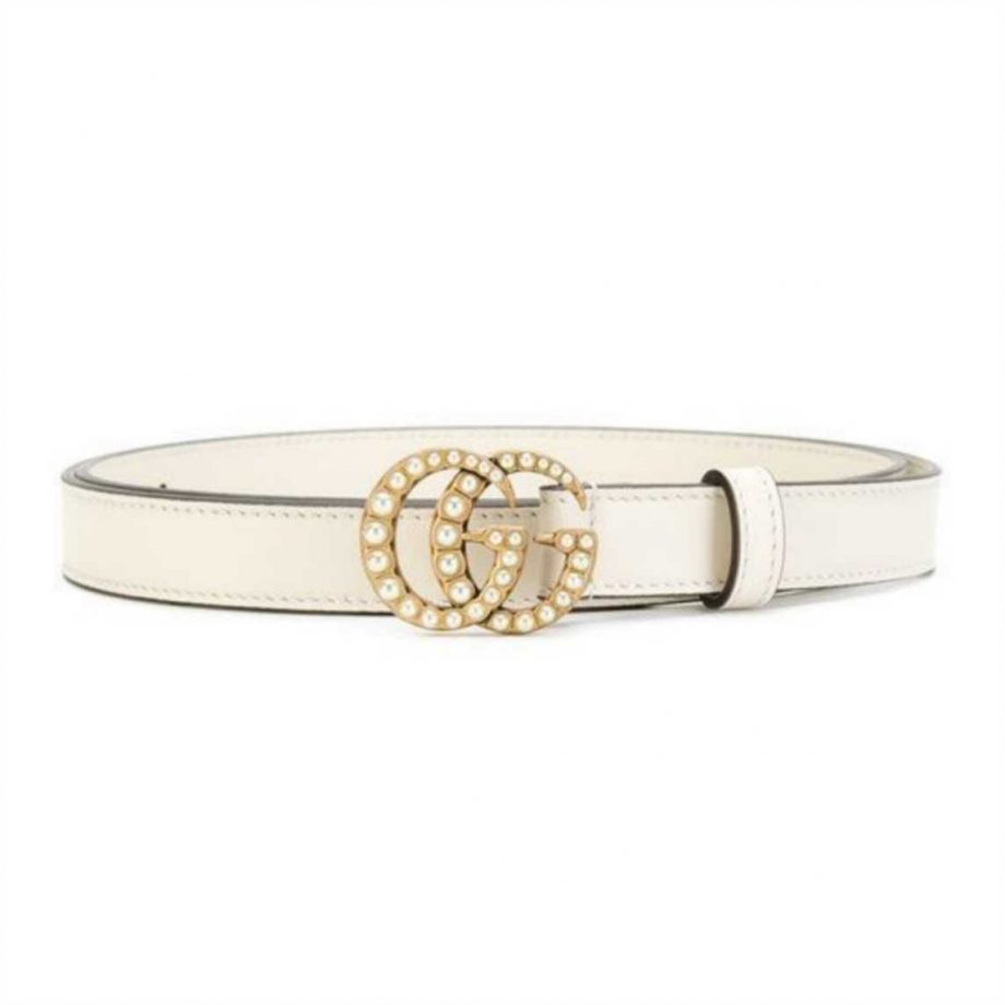 Gucci Pearl Studded GG Belt - BG33