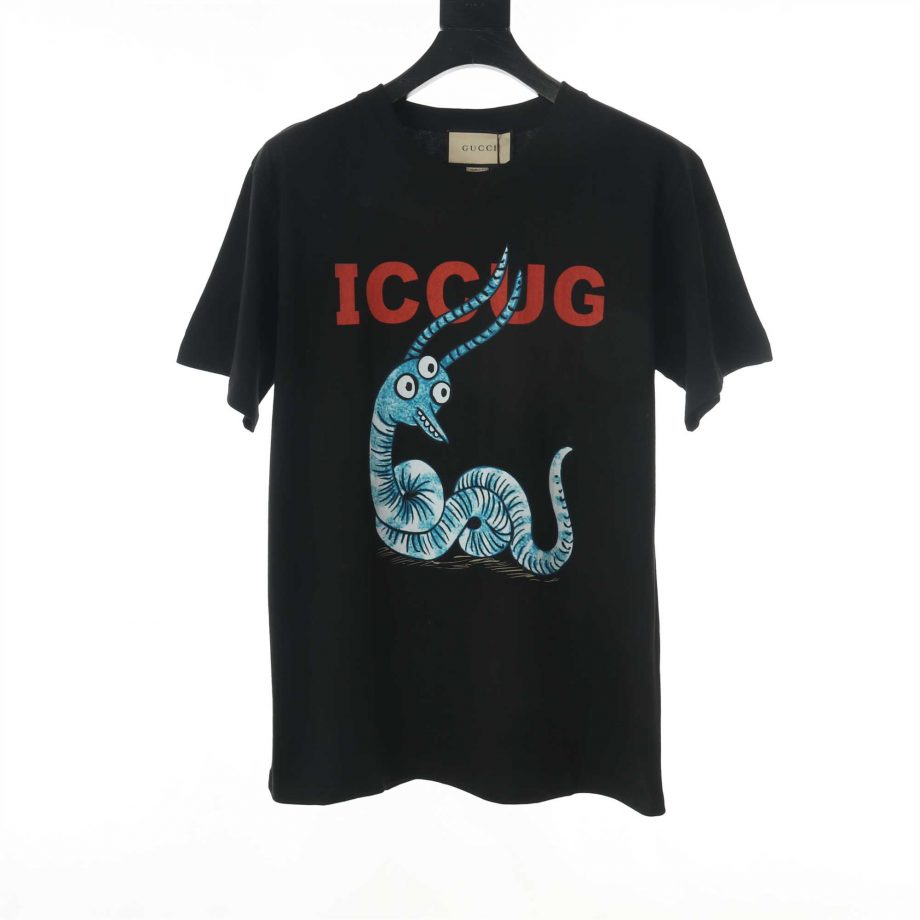 Gucci T-Shirt With Iccug Animal Print By Freya Hartas - GCS003