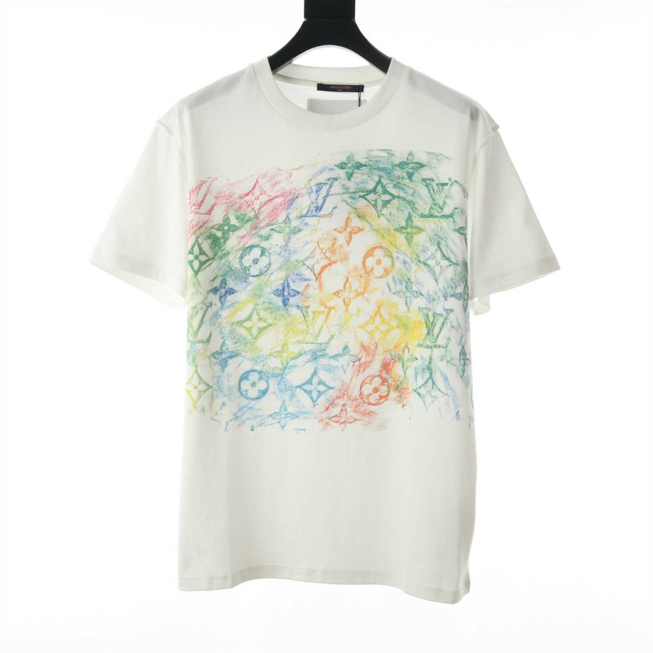 Louis Vuitton Front Printed Pastel Monogram T-Shirt - Lts006