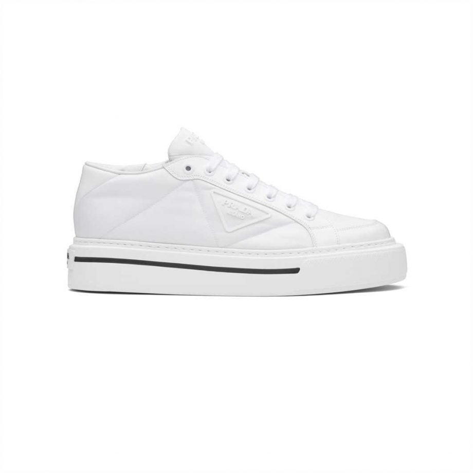 Prada Macro Re-Nylon And Brushed Leather Sneakers - Prd022