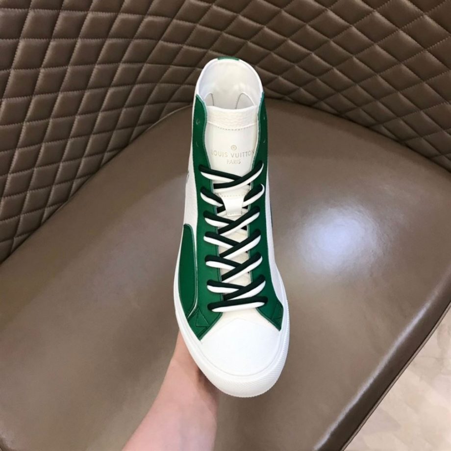 Louis Vuitton Sneakers Boots Green Grained Calf Leather - Lsvt098