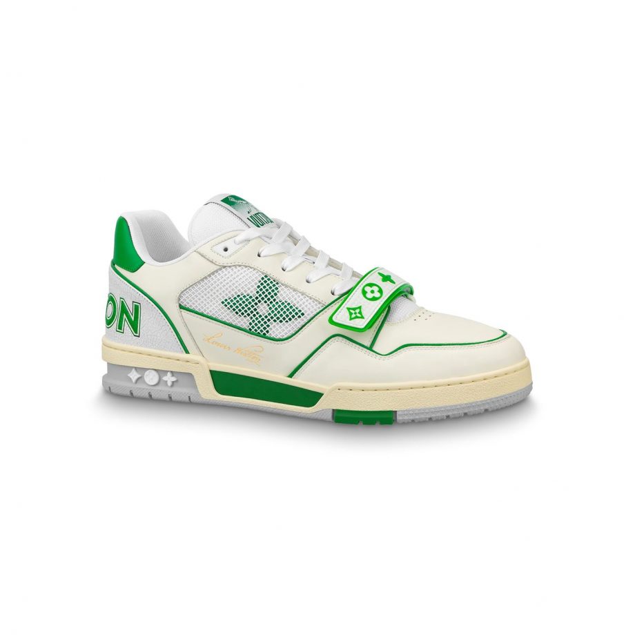 Louis Vuitton Trainer Snakers Green Calf Leather- Lsvt102