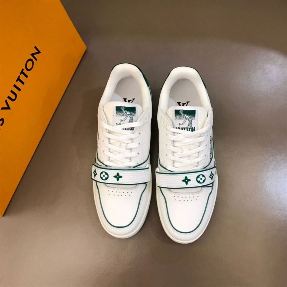 Louis Vuitton Trainer Snakers Green Calf Leather- Lsvt102