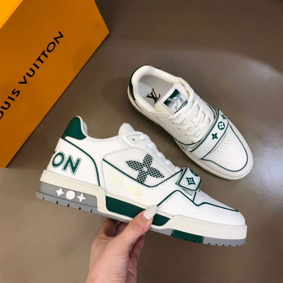 Louis Vuitton Trainer Snakers Green Calf Leather- Lsvt102