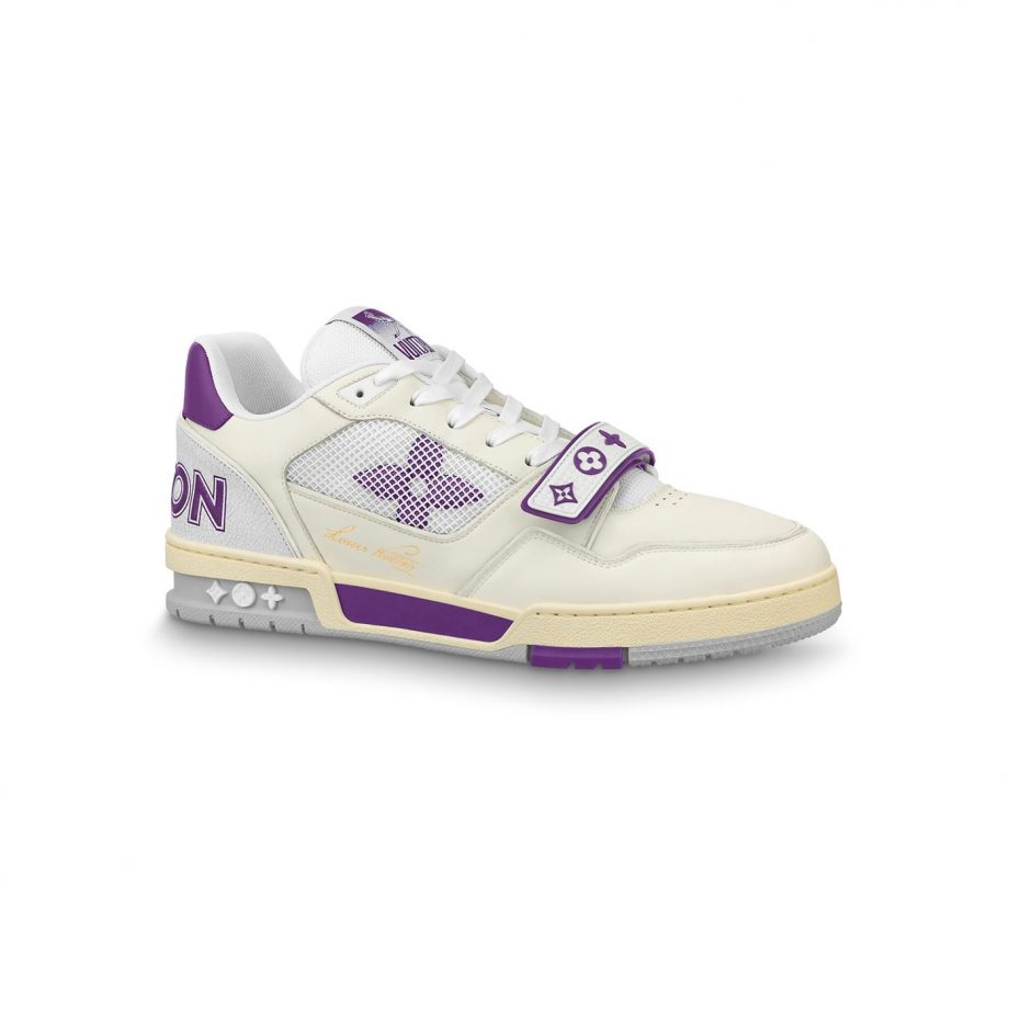 Louis Vuitton Trainer Snakers Purple Calf Leather- Lsvt103