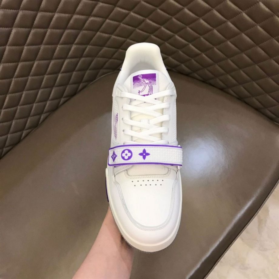 Louis Vuitton Trainer Snakers Purple Calf Leather- Lsvt103