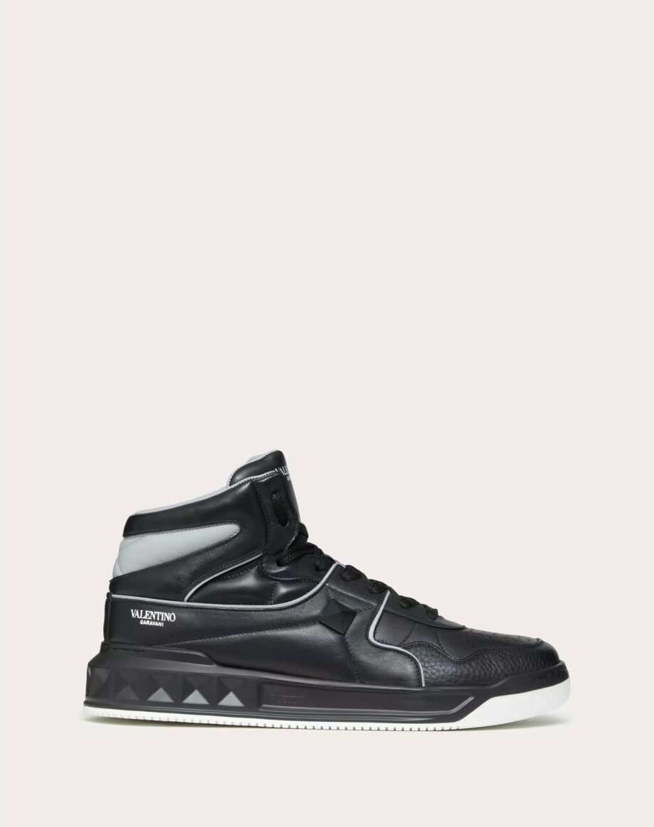 ONE STUD Mid-Top Calfskin Sneaker - VLS031