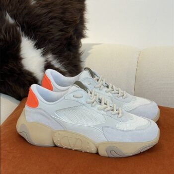 Valentino Garavani Bubbleback Mesh And Suede Sneaker - VLS035