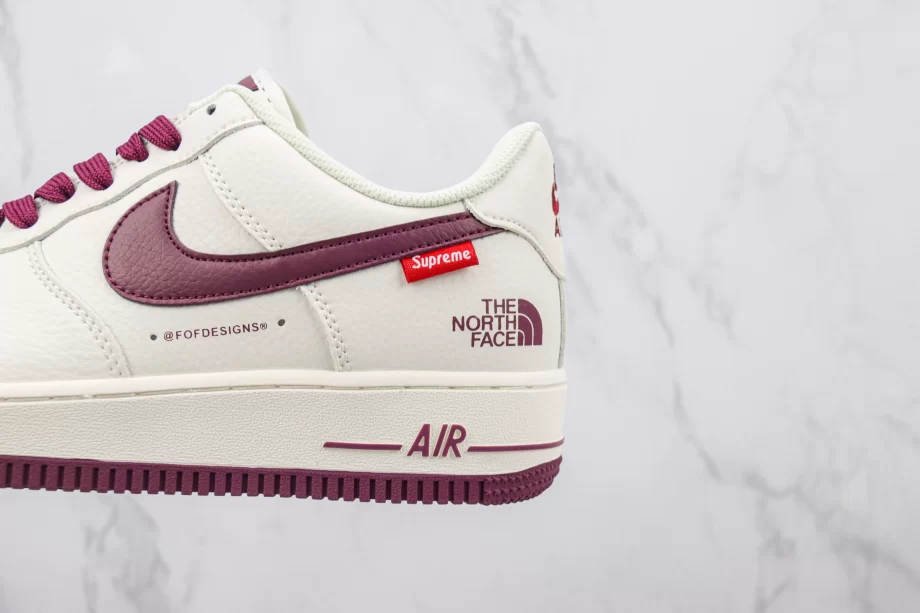 Nike AF1 Low "The North Face" White and Red - AF006