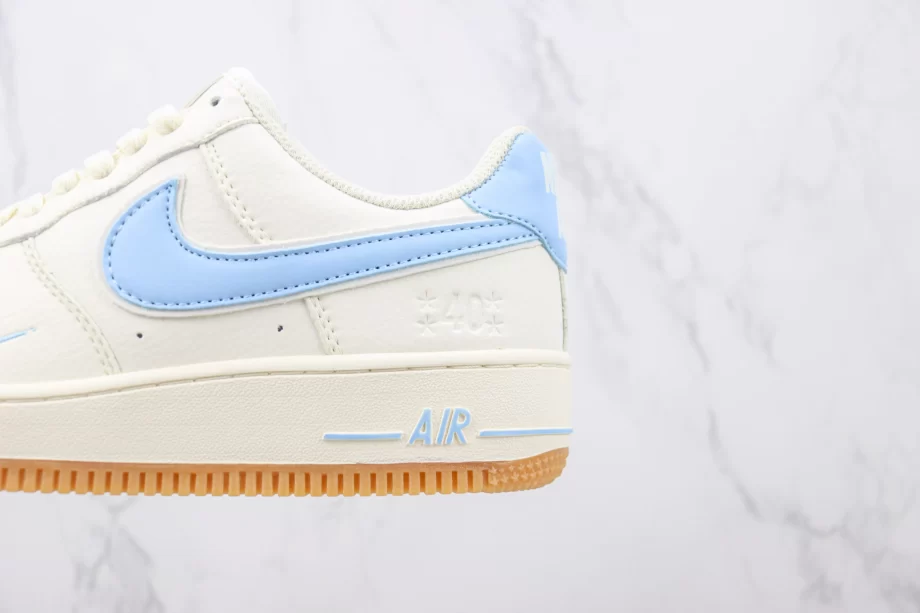 Nike AF1 Low Cream and Blue - AF039