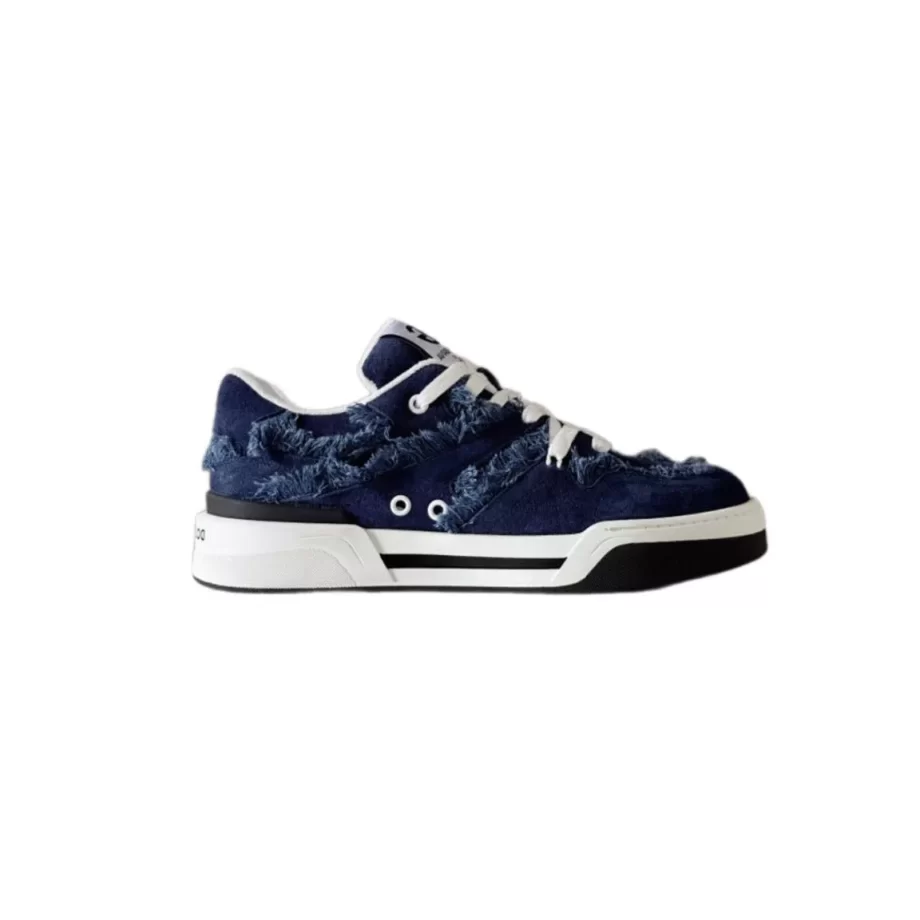 D&G New Roma Fray-trim Denim Sneakers - DG291