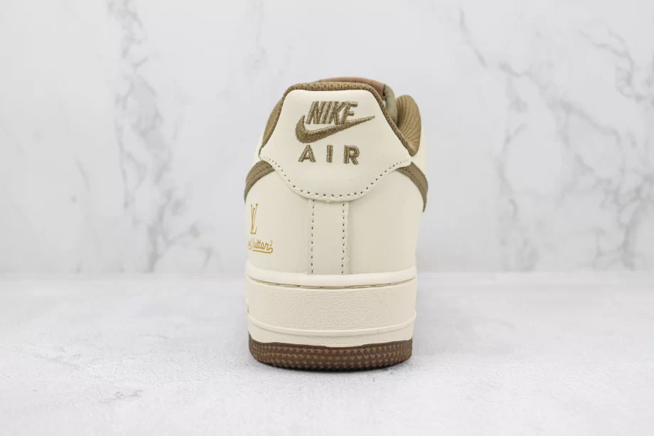 LV x Nike Air Force 1 Cream and Brown - AF012