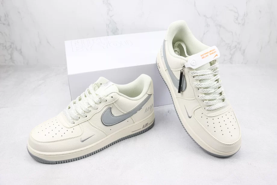 Nike AF1 Low "Keep" White Light Grey - AF037