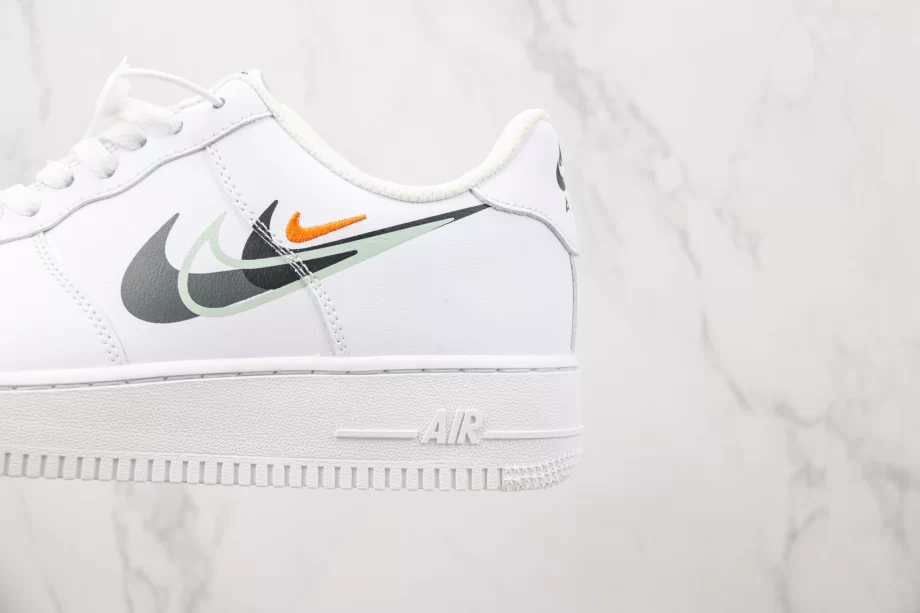 Nike AF1 Multi Swoosh White Orange - AF021