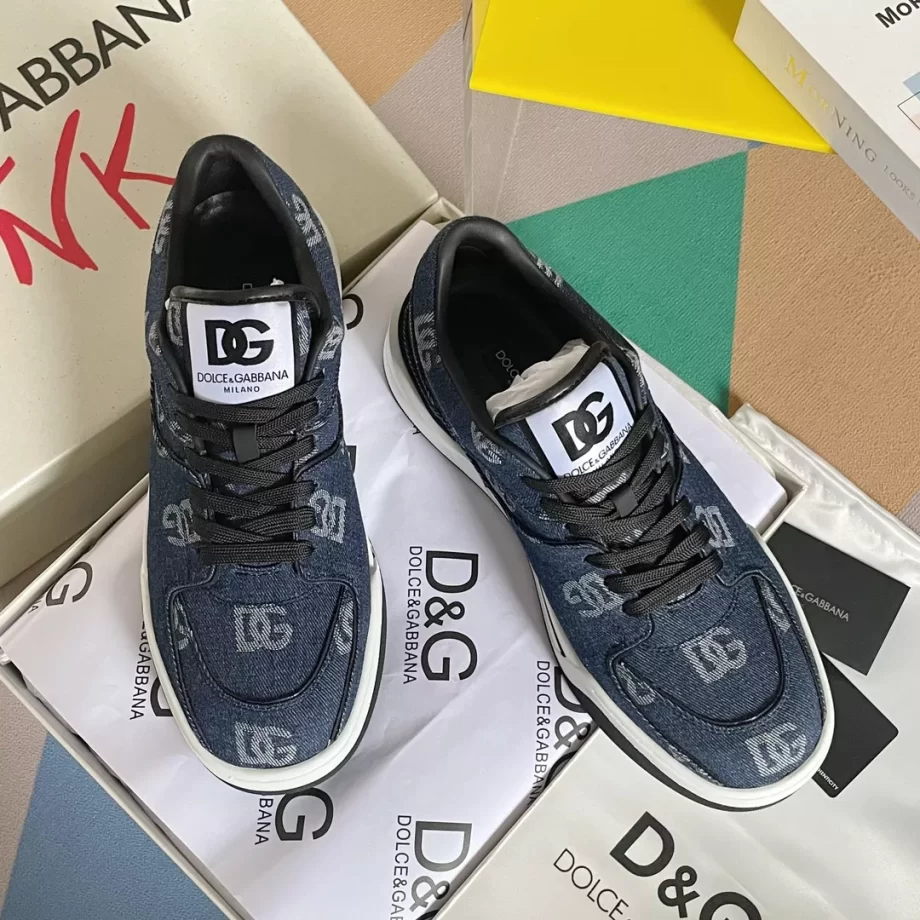 Dolce & Gabbana Sneakers In Logoed Denim - DG292