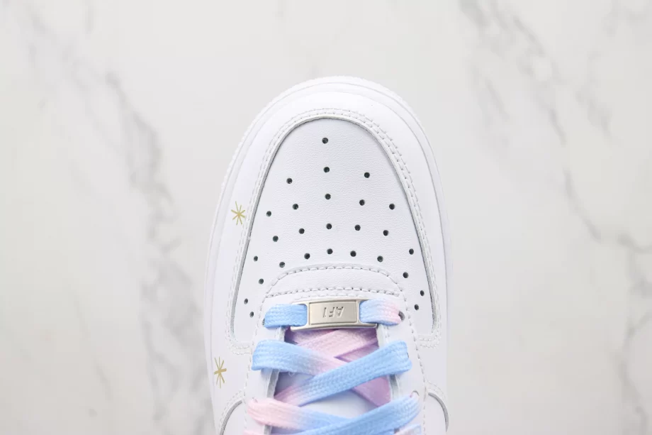 Nike Air Force 1 White Blue Pink - AF015