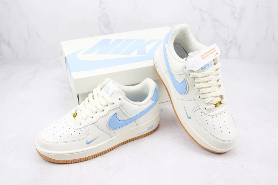 Nike AF1 Low Cream and Blue - AF039