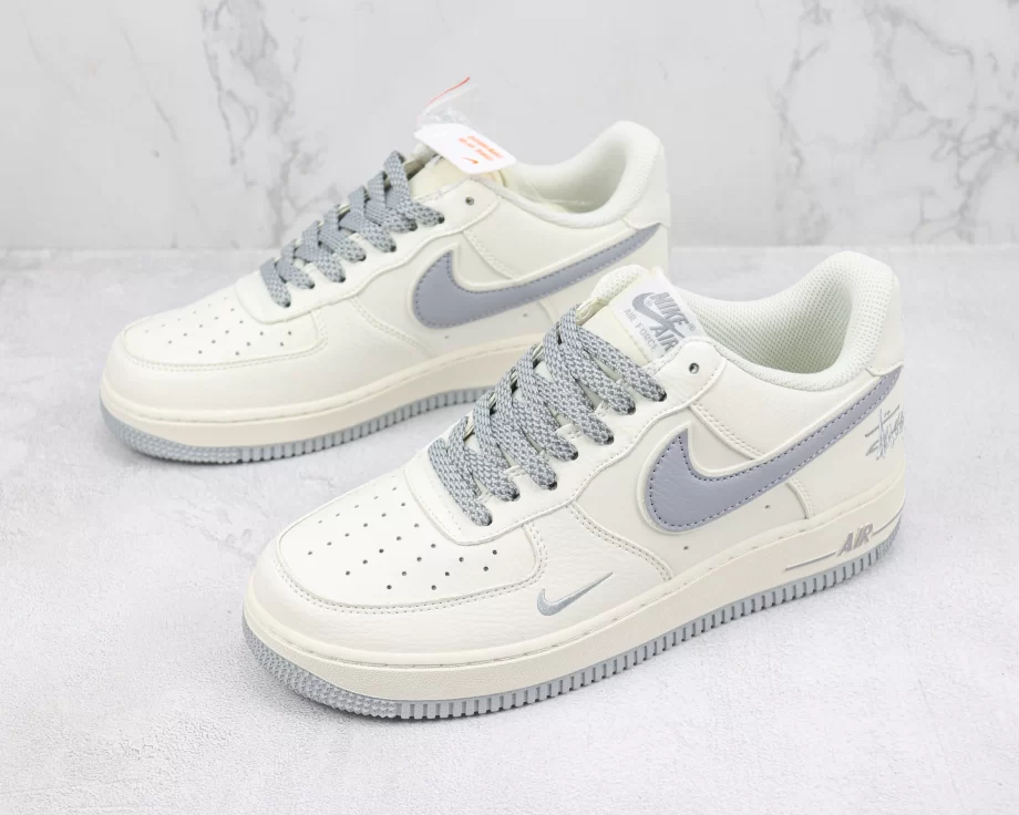 Nike Air Force 1 Low White Swoosh Grey - AF028