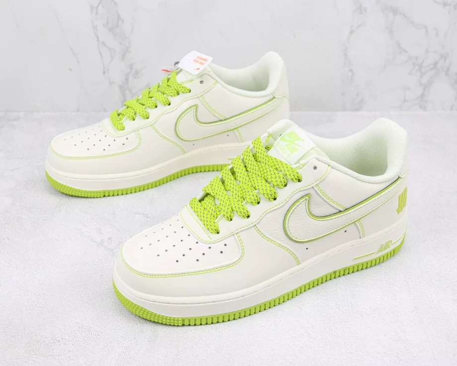 Nike Air Force 1 White and Neon - AF016