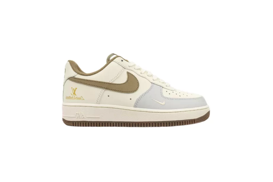 LV x Nike Air Force 1 Cream and Brown - AF012