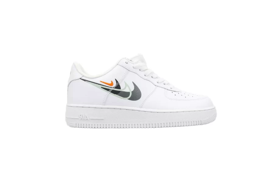 Nike AF1 Multi Swoosh White Orange - AF021