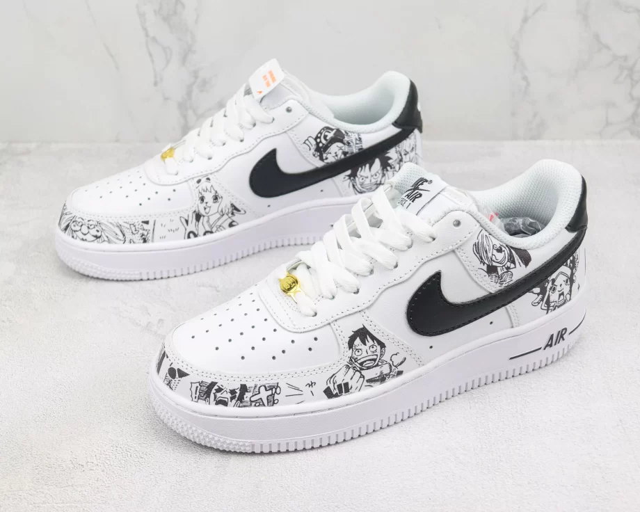 Nike Air Force 1 Low Black White One Piece - AF052