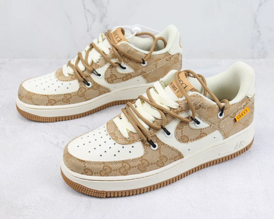 Gucci x Nike AF1 07 Low Brown Gold - AF102