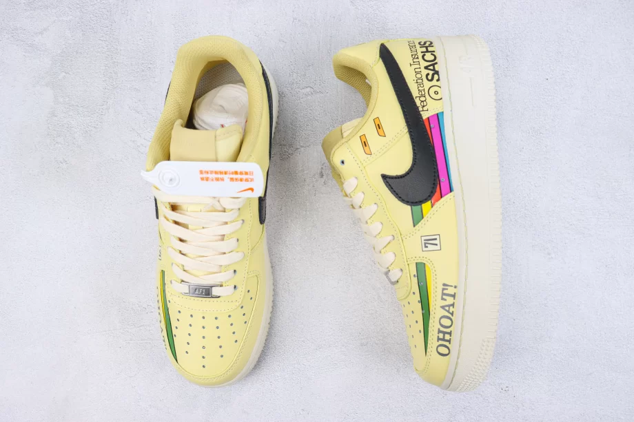 Nike AF1 Low ‘Federation Insurance’ Yellow Custom - AF093