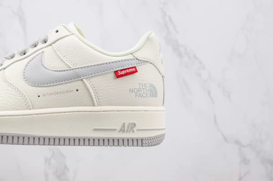 Supreme x The North Face x AF1 White Grey - AF086