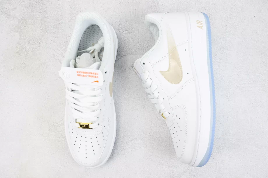 Nike Air Force 1 07 Low White Gold Blue - AF118