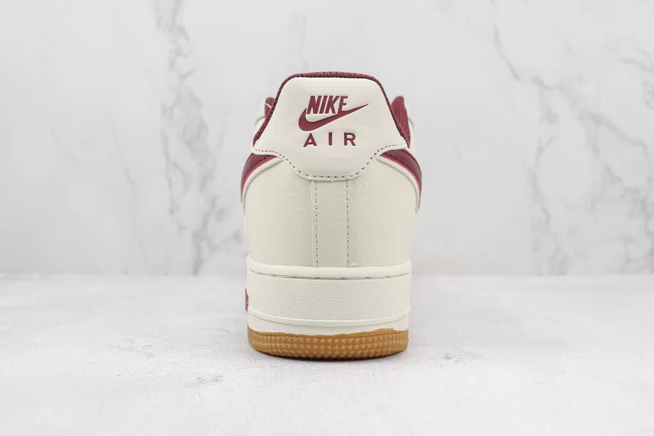 Nike AF1 Premium in White and Red - AF090