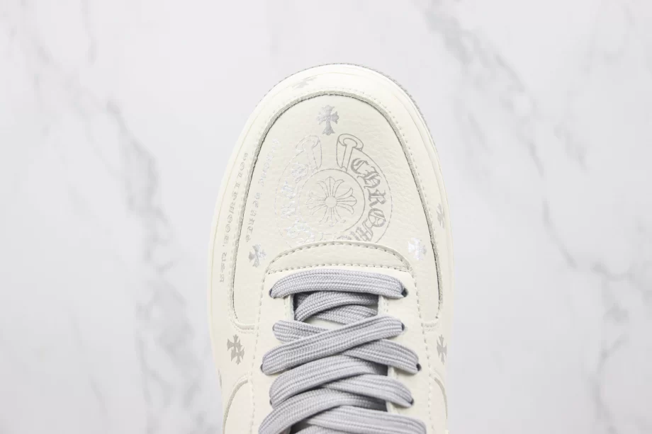 Nike Air Force 1 White Silver Printed - AF051