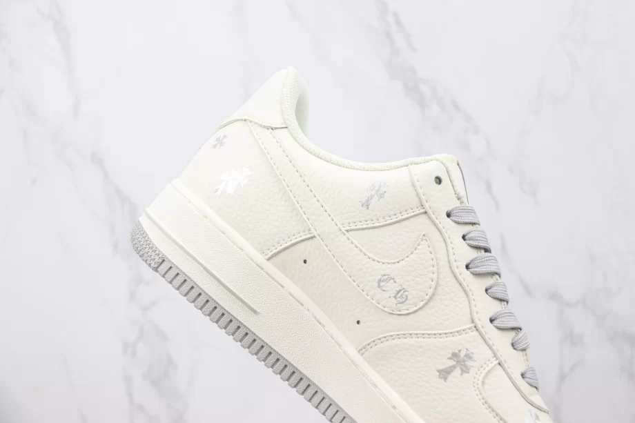 Nike Air Force 1 White Silver Printed - AF051