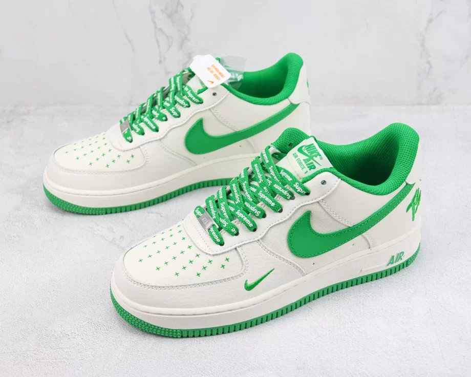 Nike AF1 Low "Supreme" White and Green - AF095