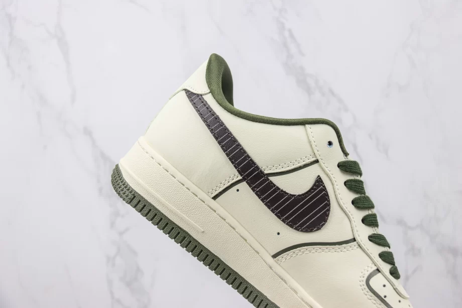 LV x Nike Air Force 1 Beige Army Green - AF059