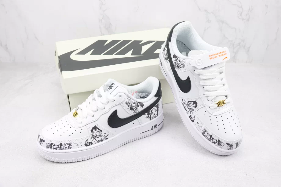 Nike Air Force 1 Low Black White One Piece - AF052