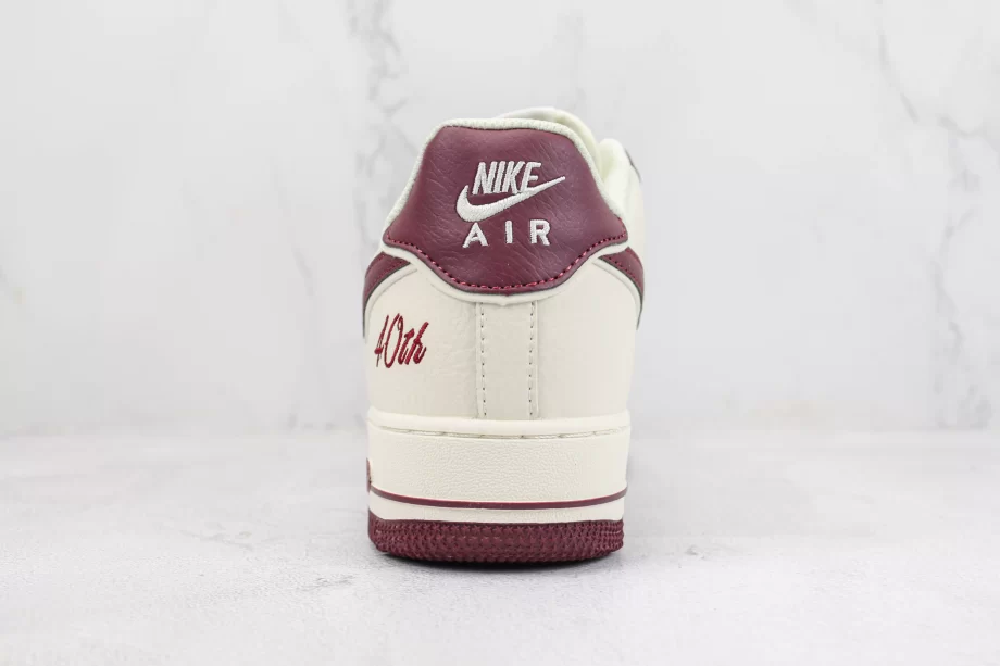 Nike AF1 Beige Dark Beetroot '40TH' - AF097