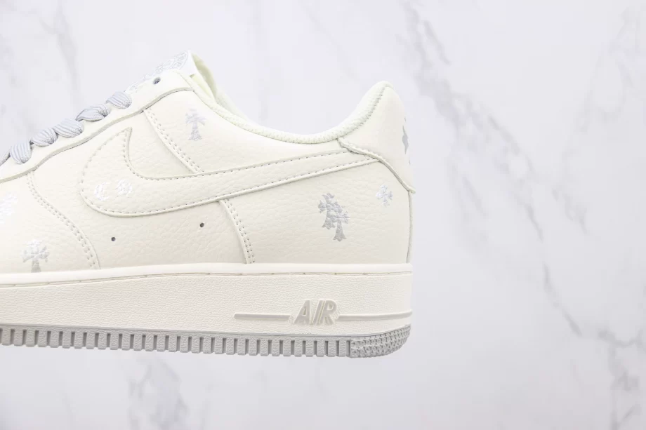 Nike Air Force 1 White Silver Printed - AF051