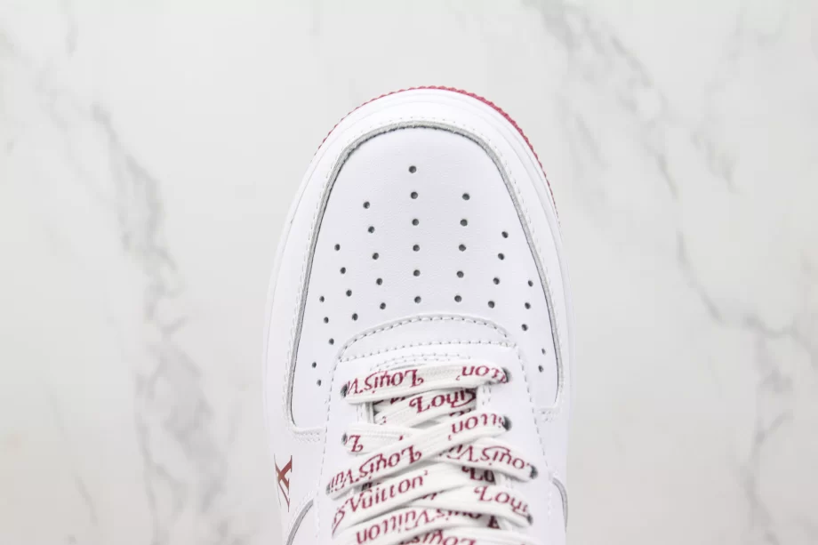 LV x Nike AF1 Low White Red 'The North Face' - AF044