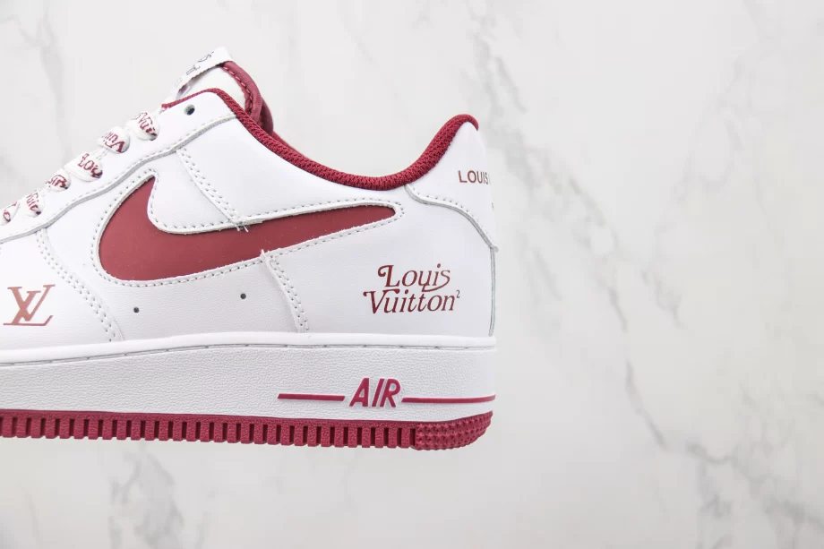 LV x Nike AF1 Low White Red 'The North Face' - AF044