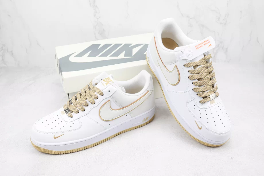 Nike Air Force 1 White Bronzine - AF050