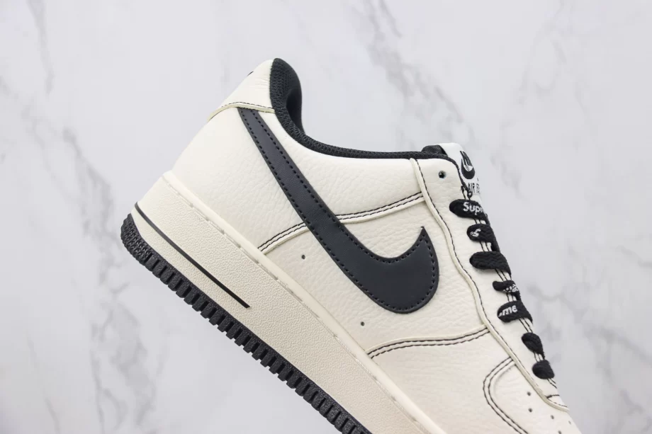 Supreme x AF1 07 Low White and Black 'Box Logo' - AF130